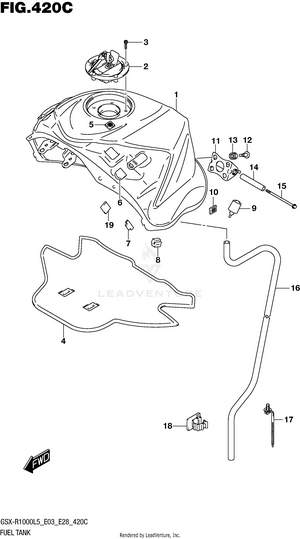 Fuel Tank (gsx-r1000l5 E33) Schematic