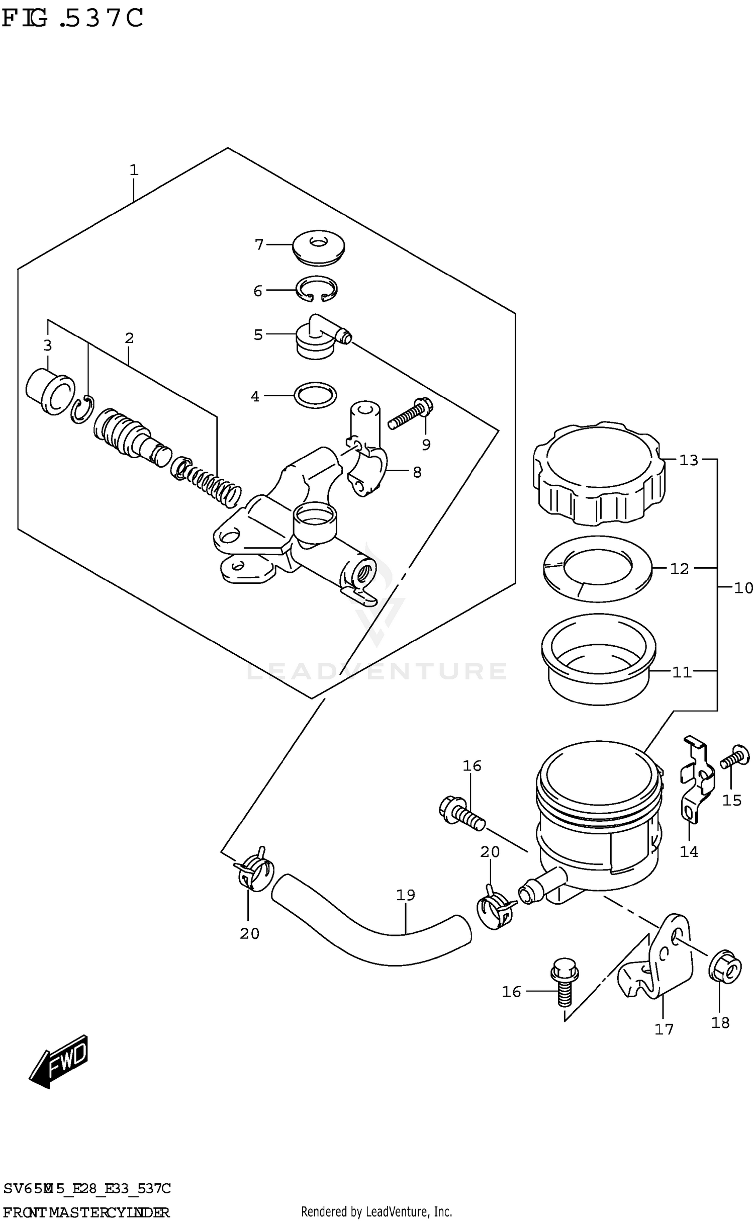 FRONT MASTER CYLINDER (SV650XA:(E28))