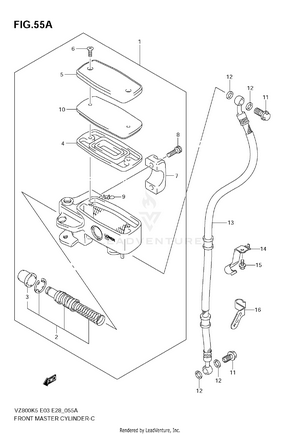 Front Master Cylinder (model K7/k8/k9) Schematic