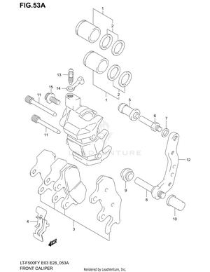 Front Caliper (model Y/k1/k2) Schematic