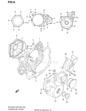 Crankcase Cover (dr-z400ey/ek1/ek2/ek3/ek4) Schematic