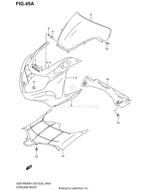 Cowling Body (model K2) Schematic