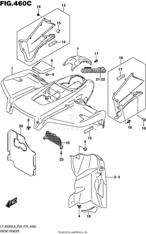 Front Fender (lt-a500xzl6 P33) Schematic