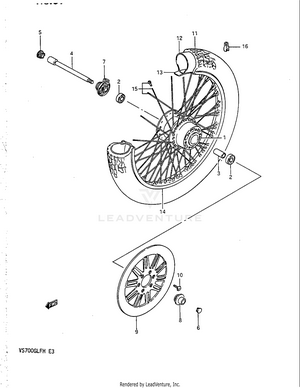 Front Wheel (vs700glfh/glph) Schematic