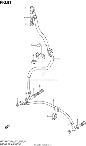 Front Brake Hose Schematic
