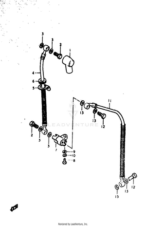 Front Brake Hose (gs1000c Schematic
