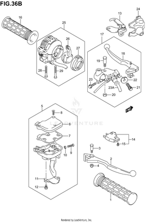 Handle Lever (model K5/k6) Schematic