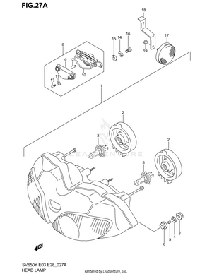 Headlamp (sv650sx/sy/sk1/sk2) Schematic