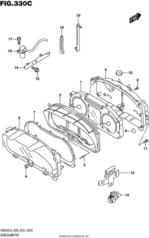 Speedometer (an650zl6 E33) Schematic
