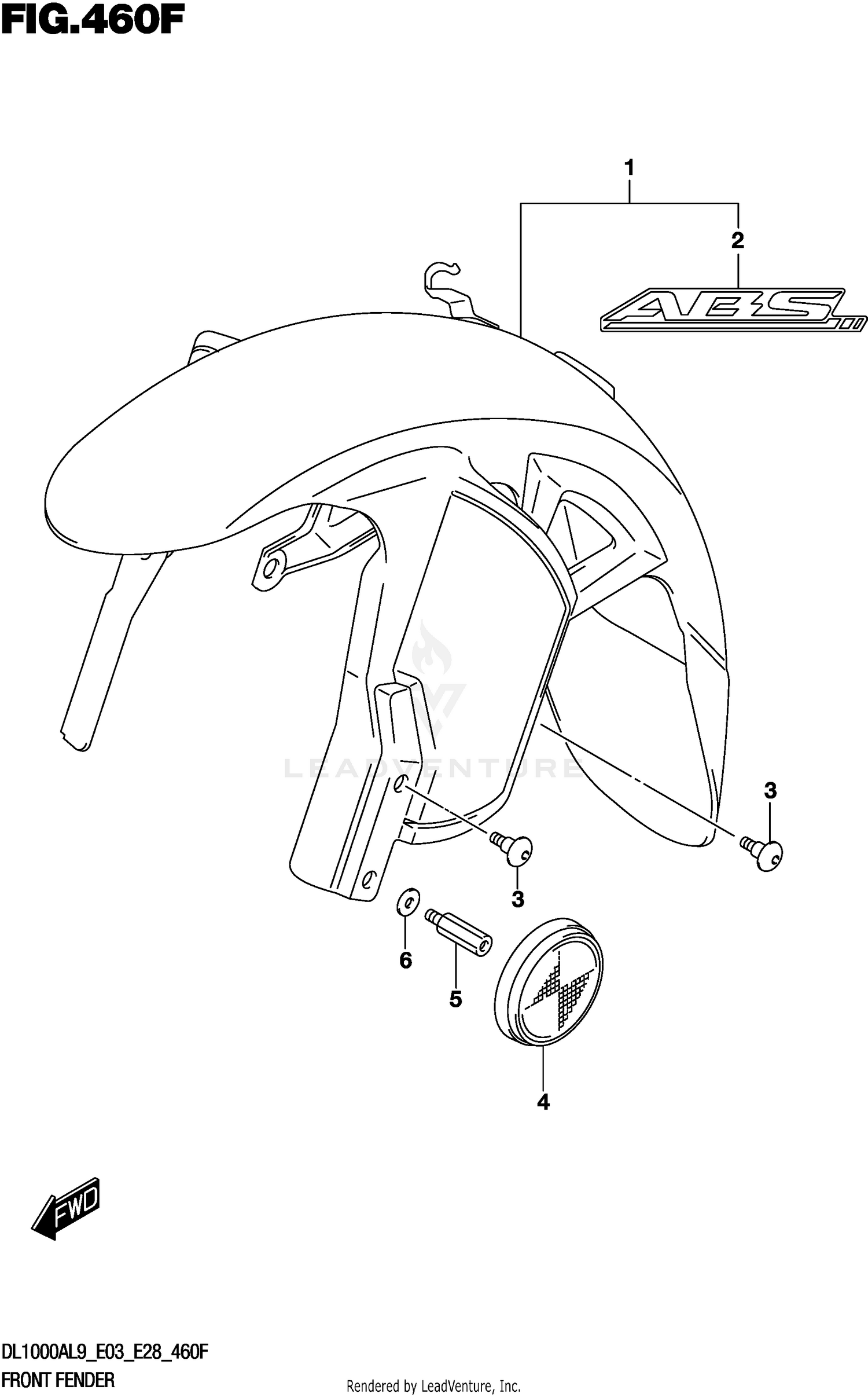 FRONT FENDER (DL1000AL9 E33)
