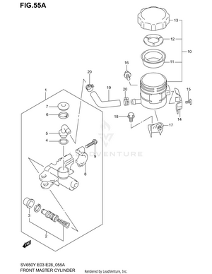 Front Master Cylinder (sv650sx/sy/sk1/sk2) Schematic