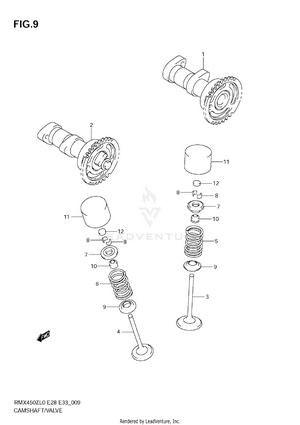 Camshaft - Valve Schematic