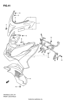 Front Leg Shield (an400al3 E33) Schematic