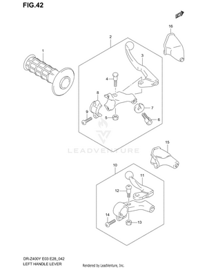 Left Handle Lever (dr-z400y/k1/k2/k3/k4) Schematic