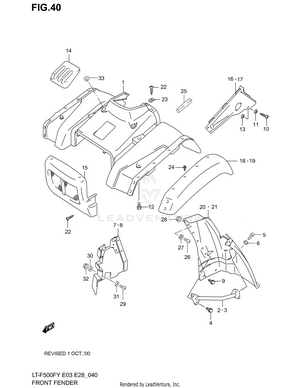 Front Fender (model W) Schematic