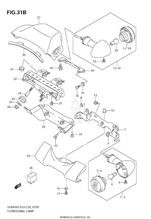 Turnsignal Front & Rear Lamp (model K9) Schematic