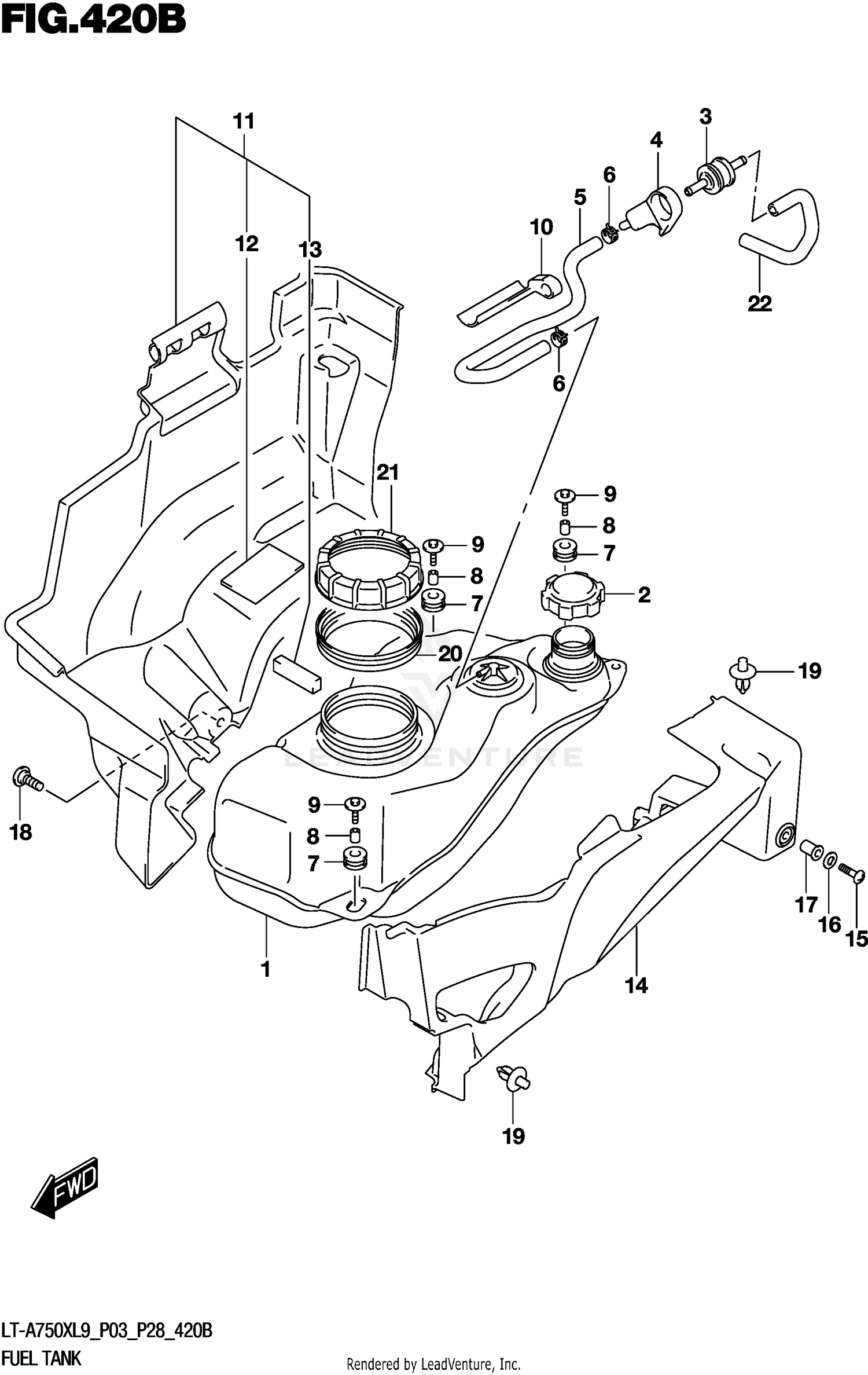 FUEL TANK (LT-A750XL9 P28)