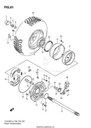 Right Rear Wheel Schematic