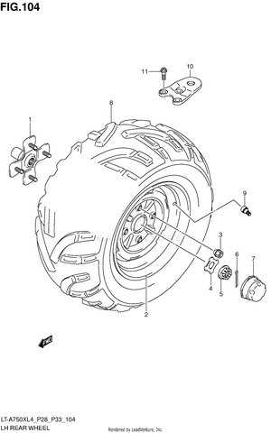 Lh Rear Wheel (lt-a750xl4 P28) Schematic