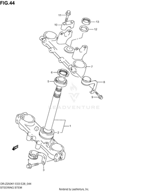 Steering Stem (e3/e33) Schematic