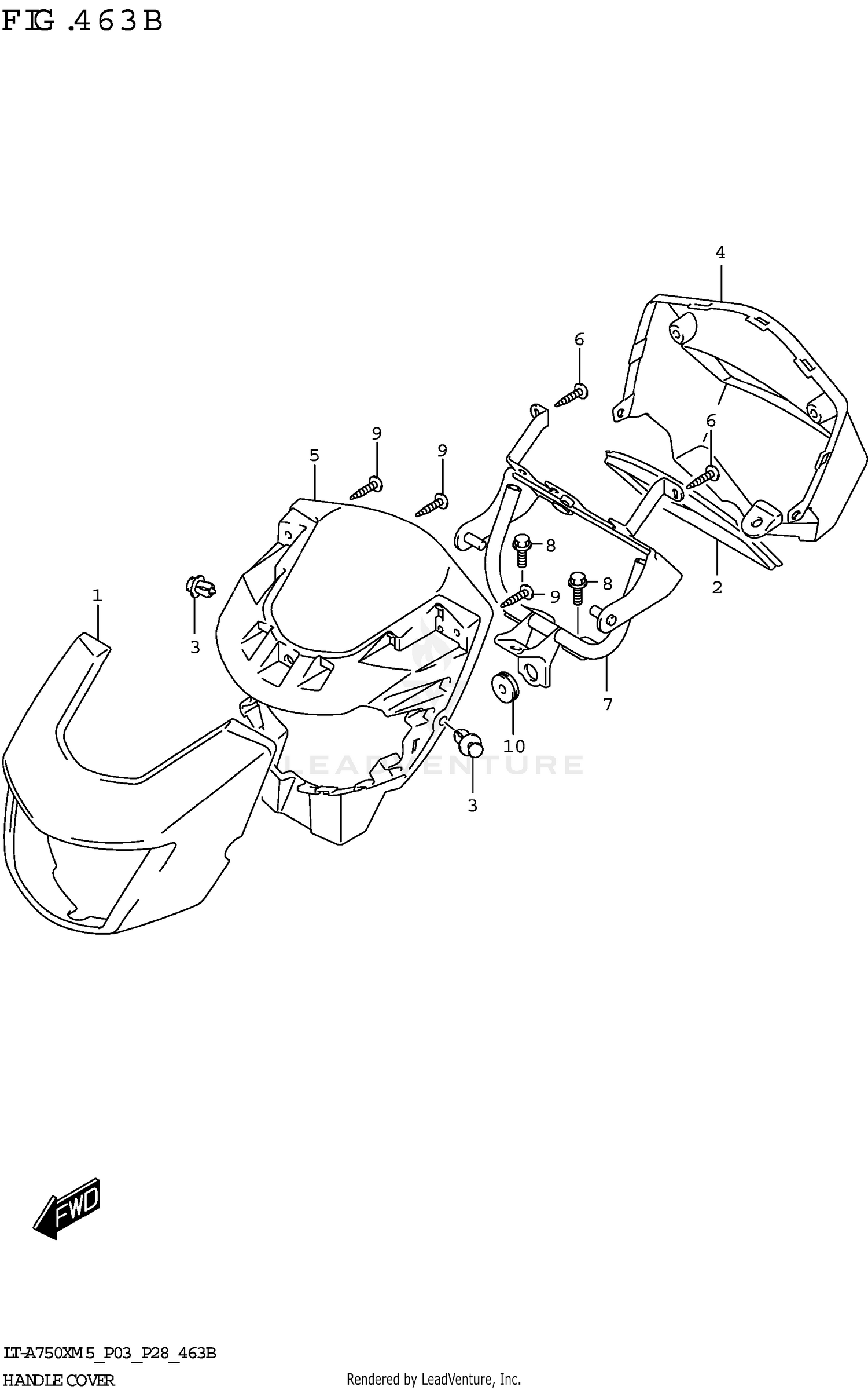 HANDLE COVER (LT-A750XPZ:P28)