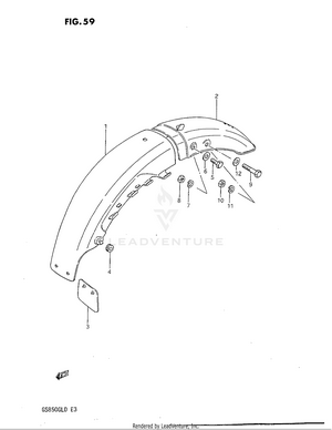 Rear Fender Schematic
