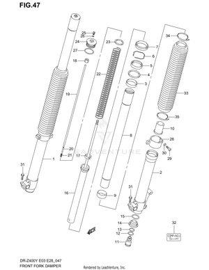 Front Fork Damper Schematic