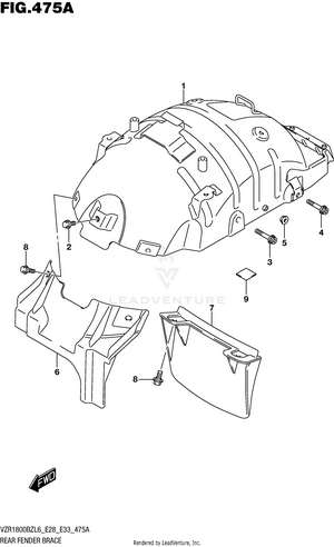 Rear Fender Brace Schematic