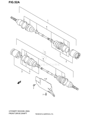 Front Drive Shaft (model Y) Schematic