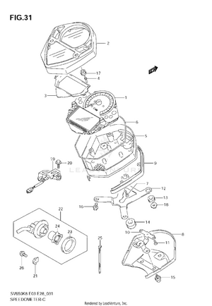 Speedometer (sv650ak8) Schematic