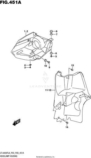 Front Lamp Housing Schematic