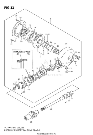 Propeller Shaft/final Drive Gear Schematic