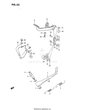 Prop Stand-rear Brake Schematic