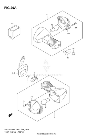 Turn Signal Lamp (model K6/k7/k8) Schematic