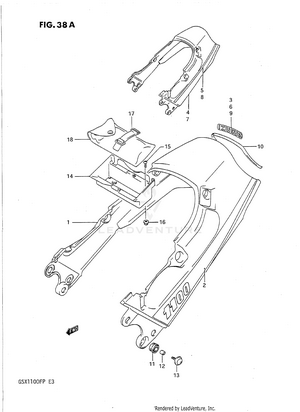 Seat Tail Cover (model M/n/p) Schematic