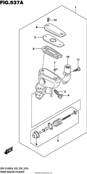 Front Master Cylinder Schematic