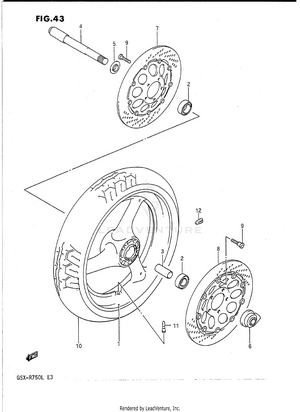 Front Wheel (model J/k) Schematic