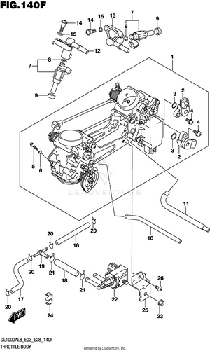 Throttle Body (dl1000xal8 E33) Schematic