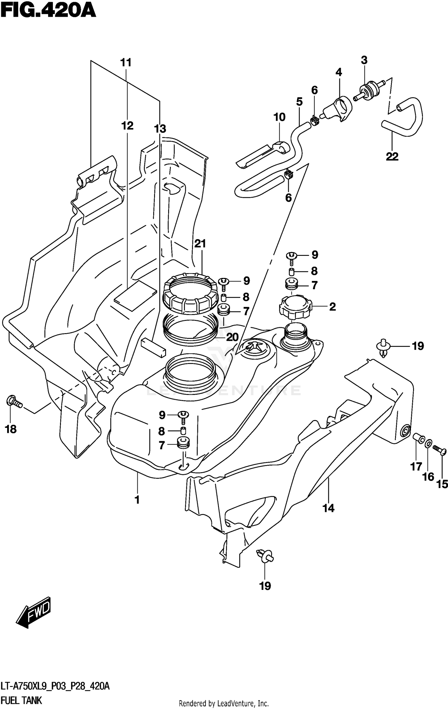 FUEL TANK (LT-A750XL9 P03)
