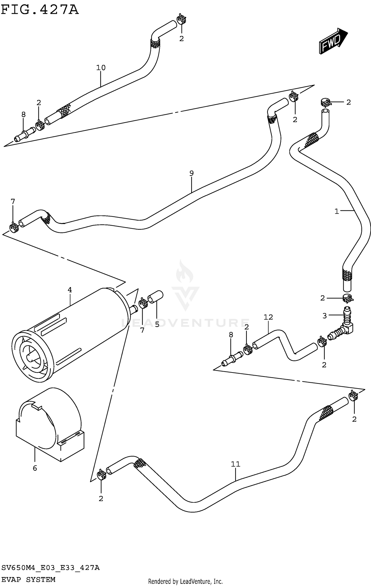 EVAP SYSTEM (SV650M4 E33)