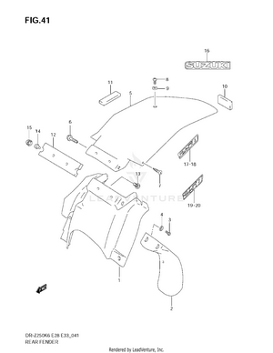 Rear Fender Schematic
