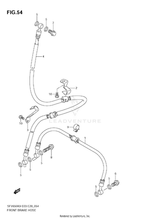 Front Brake Hose Schematic