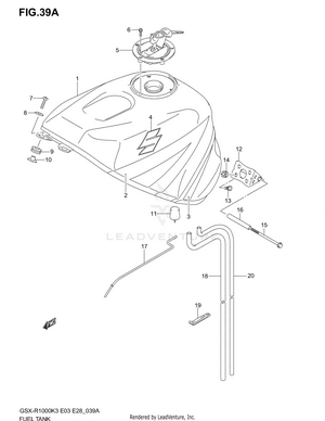 Fuel Tank (gsx-r1000k4 E3,e28,e33) Schematic