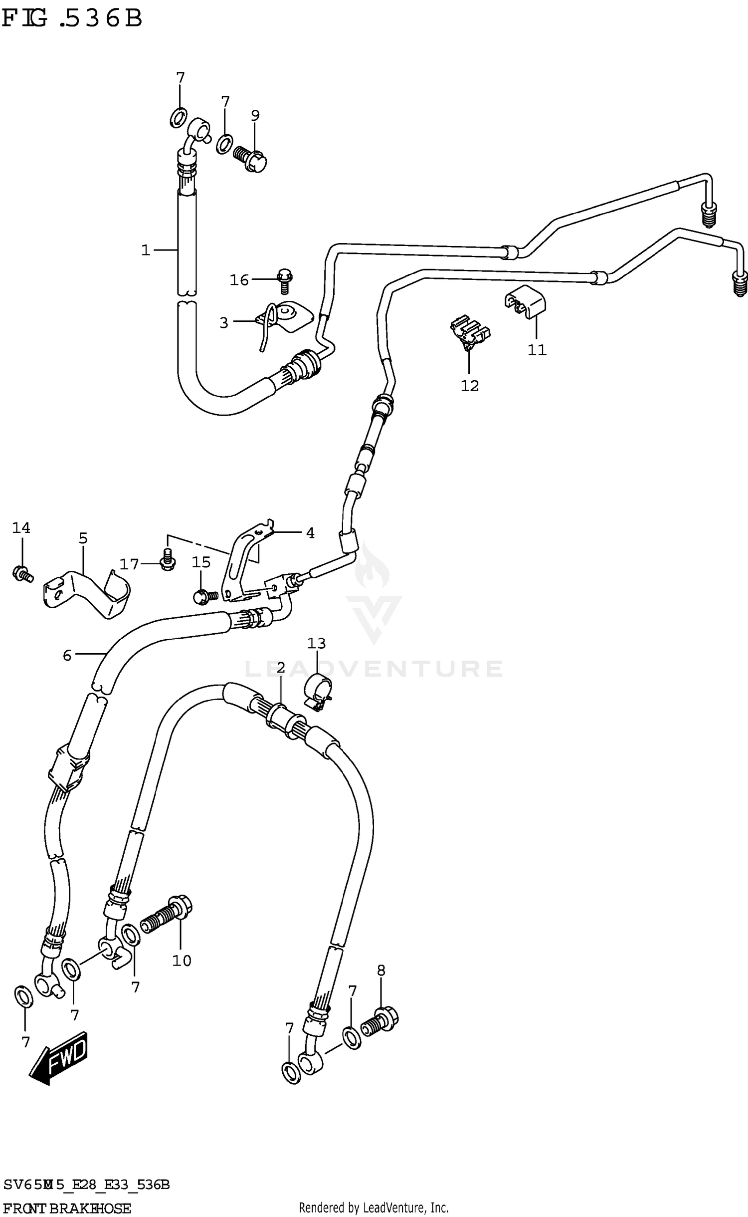 FRONT BRAKE HOSE (SV650XA)
