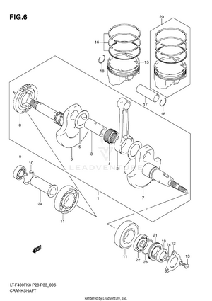 Crankshaft (lt-f400fk8/fk9/ful0) Schematic
