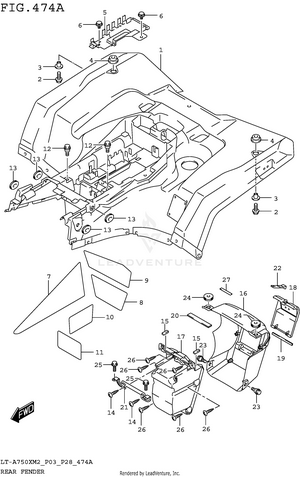 Rear Fender Schematic