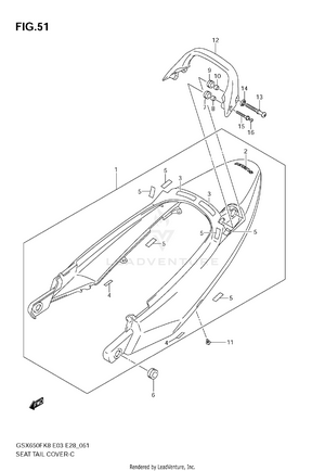 Seat Tail Cover (yay) Schematic