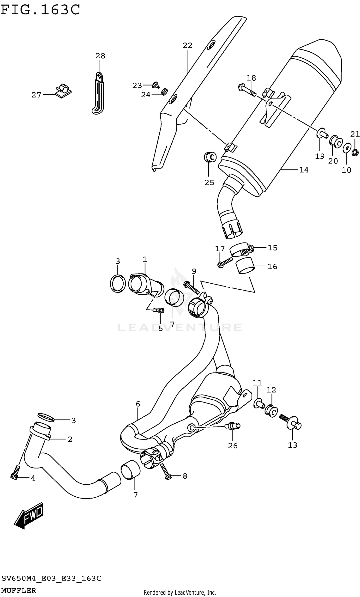 MUFFLER (SV650AM4 E28)