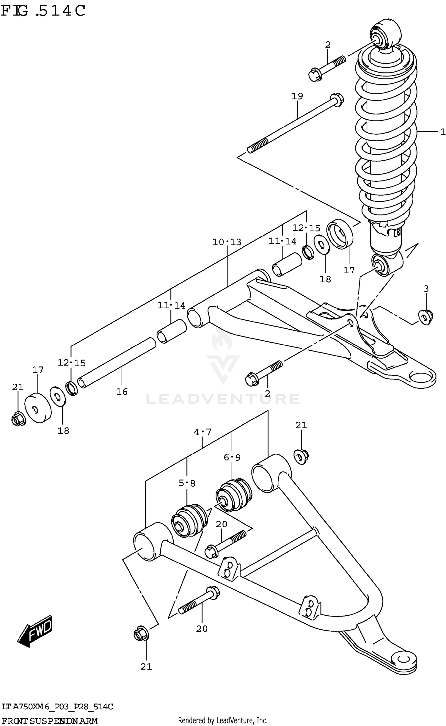 FRONT SUSPENSION ARM (LT-A750XPZ)