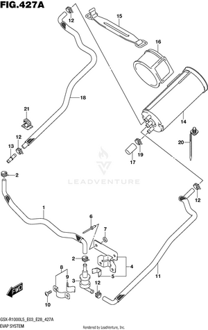 Evap System (gsx-r1000l5 E33) Schematic